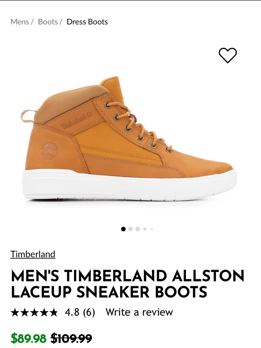 Timberland Allston Laceup Sneaker Boots Brown Men 9
